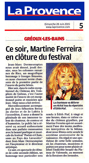 La Provence article Poetes des Hautes Terres