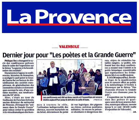 La Provence article Poetes des Hautes Terres